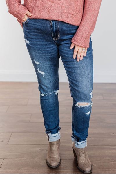 Immagine di PLUS SIZE SKINNY DISTRESSED JEANS